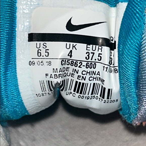 Nike Air VaporMax Plus “Lava Glow Blue Lagoon” Women’s Size 6.5 - Picture 8 of 9